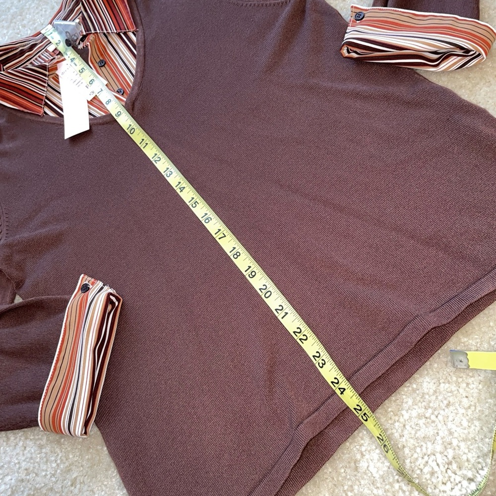 NWT chocolate brown knit sweater - Picture 5 of 9